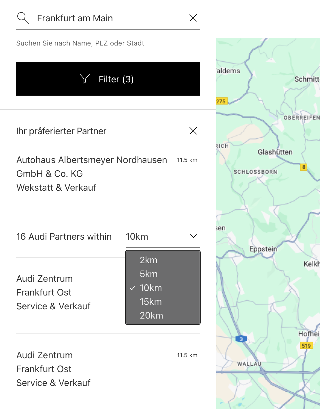 audi search results
