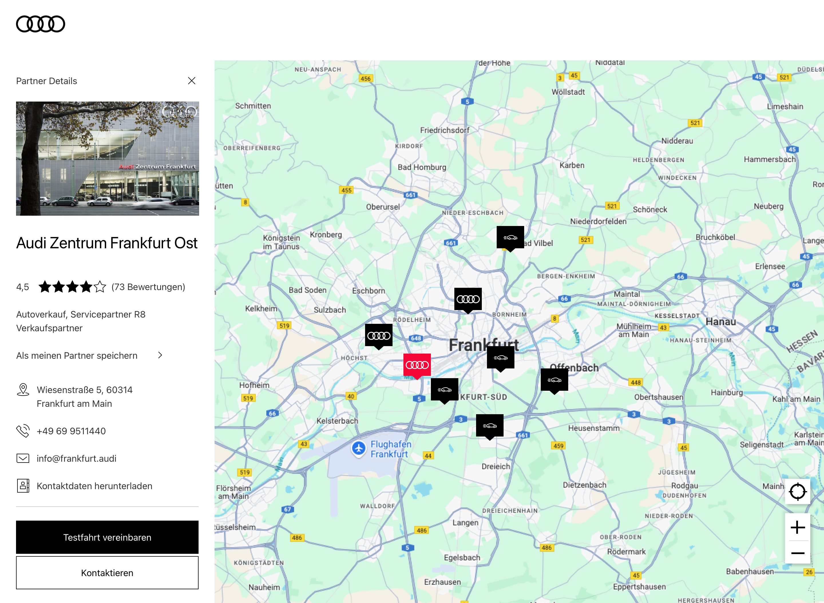 audi dealer search feature